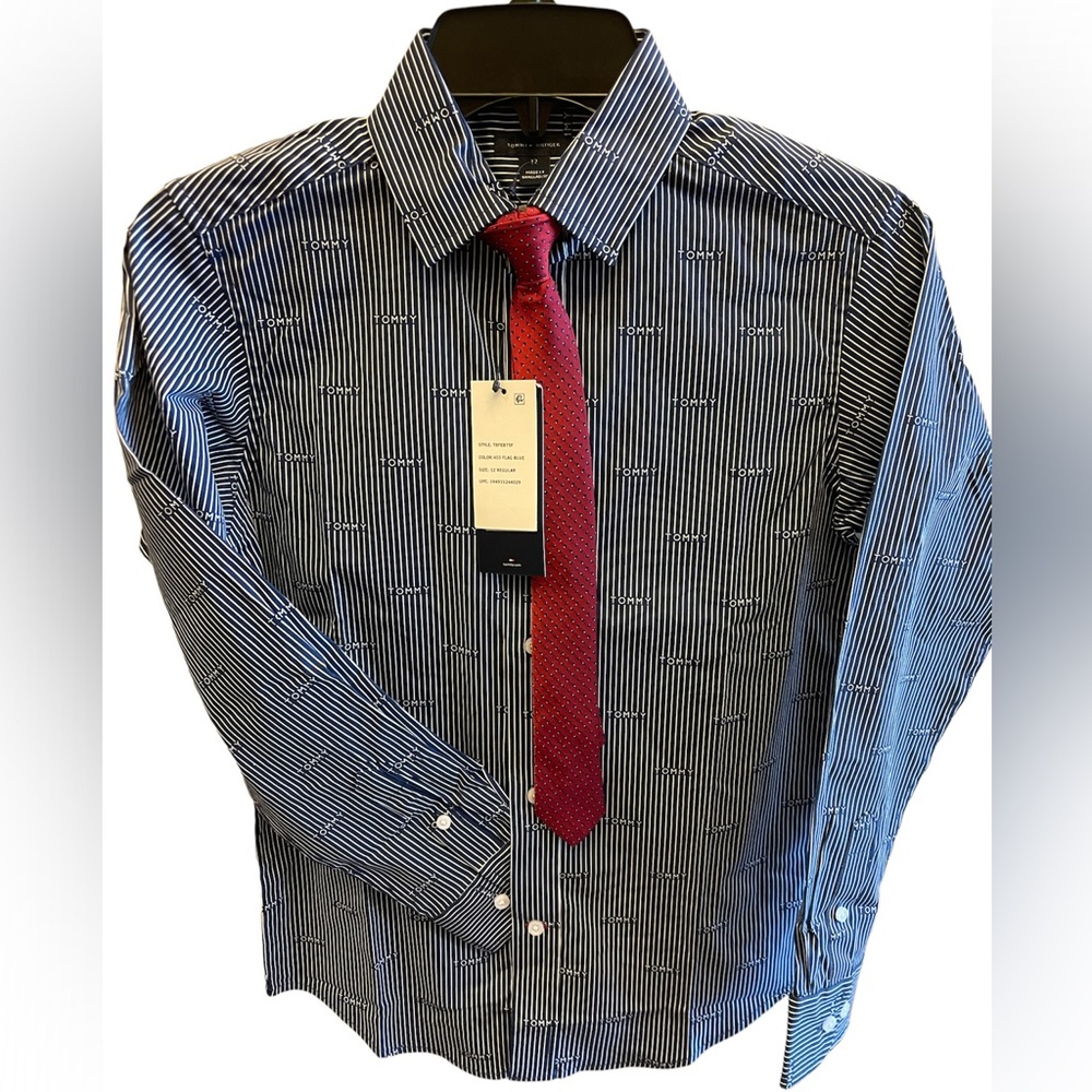 NWT Boys Tommy Hilfiger dress shirt SZ 12